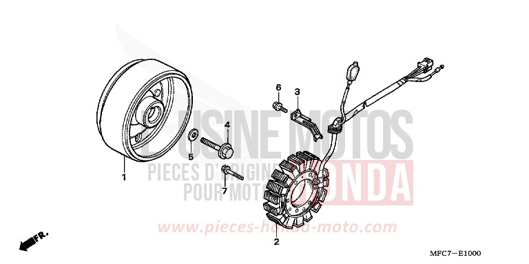 GENERATOR von FMX650 FIGHTING RED (R134) von 2005