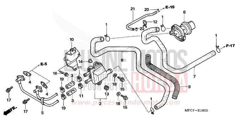 LUFTANSAUGVENTIL von FMX650 FIGHTING RED (R134) von 2005