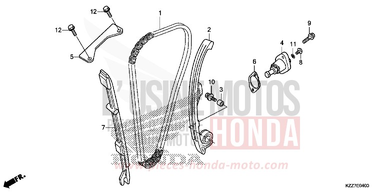 NOCKENWELLENKETTE/SPANNVORRICHTUNG von CRF250RLA EXTREME RED (R292) von 2019