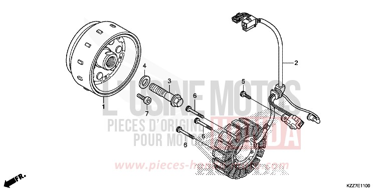 GENERATOR von CRF250RLA EXTREME RED (R292) von 2019
