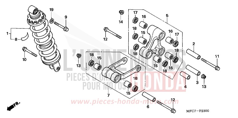 KISSEN, HINTEN von FMX650 FIGHTING RED (R134) von 2005