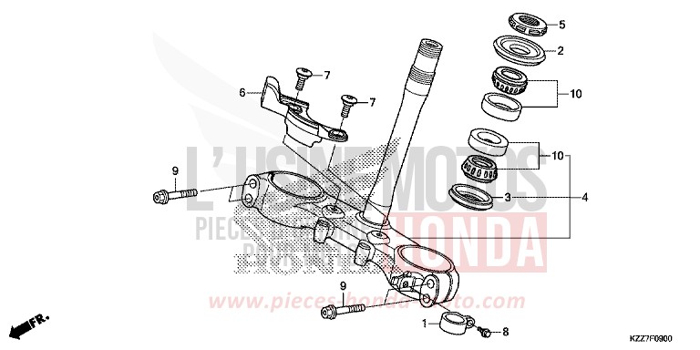 LENKSCHAFT von CRF250RLA EXTREME RED (R292) von 2019