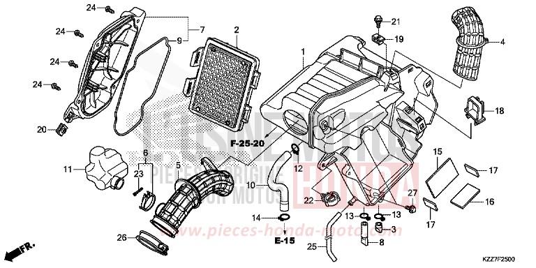 LUFTFILTER von CRF250RLA EXTREME RED (R292) von 2019