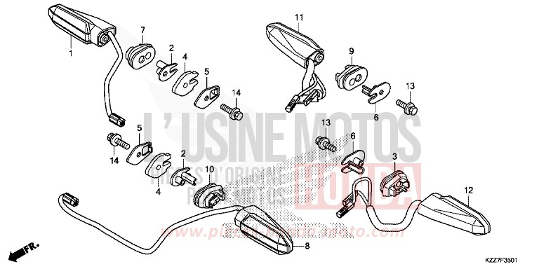 BLINKER (CRF250RL/RLA) von CRF250RLA EXTREME RED (R292) von 2019