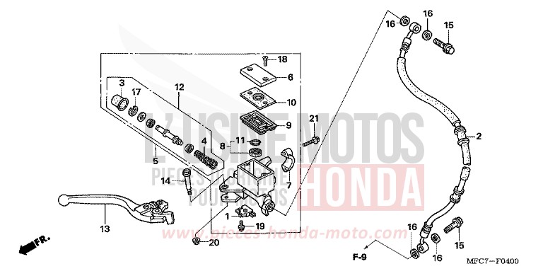 VORDERRADBREMSE von FMX650 NOBLEMAN YELLOW (Y175) von 2005
