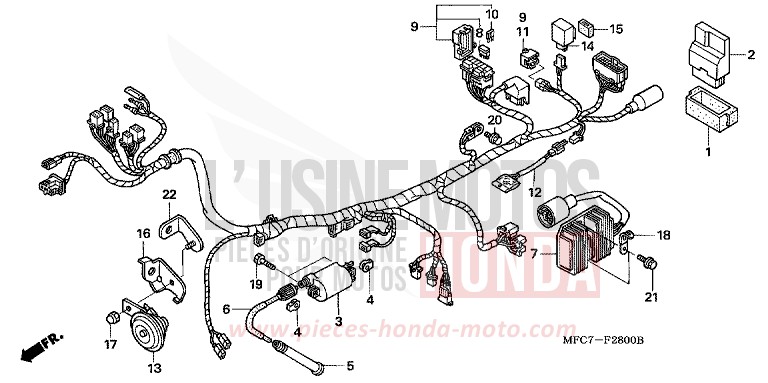 KABELBAUM von FMX650 NOBLEMAN YELLOW (Y175) von 2005