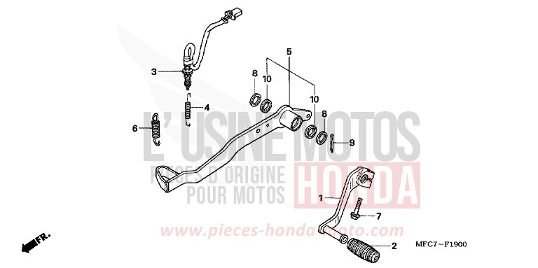 PEDAL von FMX650 RHINOCEROS GRAY (NHA53) von 2005