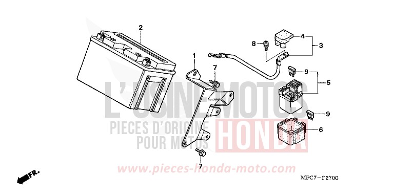 BATTERIE von FMX650 RHINOCEROS GRAY (NHA53) von 2005
