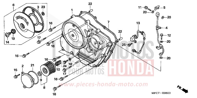 PANNEAU CARTER-MOTEUR D. von FMX650 NOIR (NH1) von 2006