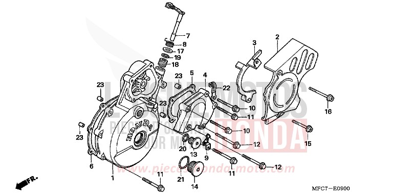 PANNEAU CARTER-MOTEUR G. von FMX650 NOIR (NH1) von 2006