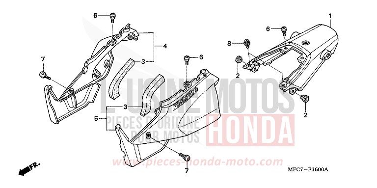 COUVERCLE LATERAL von FMX650 NOIR (NH1) von 2006