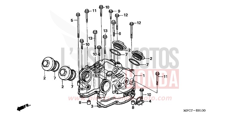ZYLINDERKOPFDECKEL von FMX650 FIGHTING RED (R134) von 2006