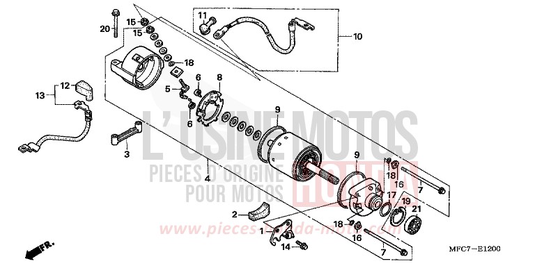 ANLASSER von FMX650 FIGHTING RED (R134) von 2006