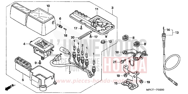 MESSGERAET von FMX650 FIGHTING RED (R134) von 2006
