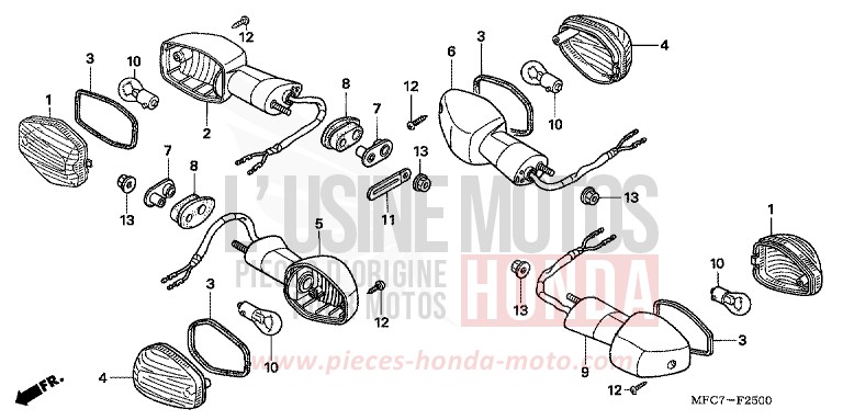BLINKER von FMX650 FIGHTING RED (R134) von 2006