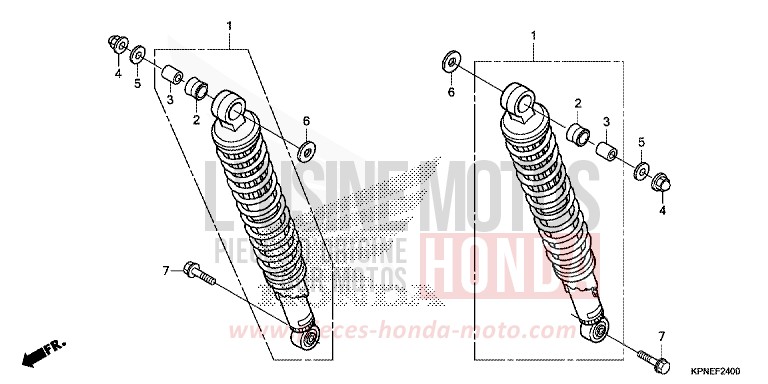 KISSEN, HINTEN von CBF125 CANDY BLAZING RED (R195) von 2015