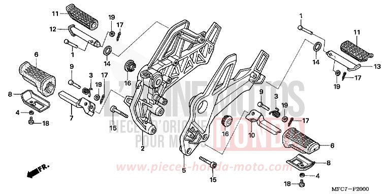STUFE von FMX650 ROSS WHITE (NH196) von 2006