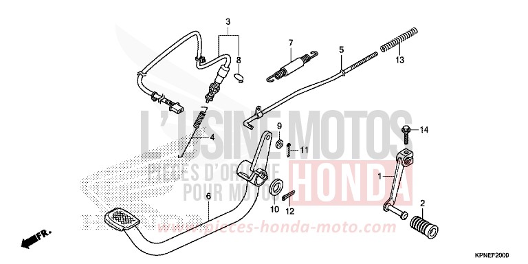 PEDAL (GLR1251WHF/2WHF) von CBF125 ONYX BLUE METALLIC (PB327) von 2015