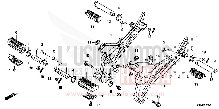 STUFE von CBF125 ONYX BLUE METALLIC (PB327) von 2015