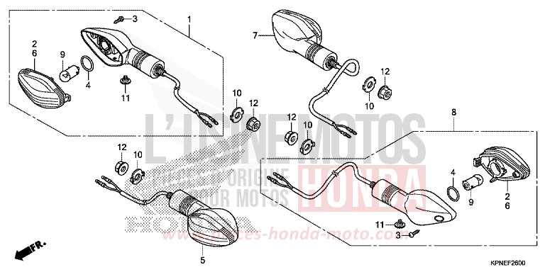 BLINKER von CBF125 ONYX BLUE METALLIC (PB327) von 2015