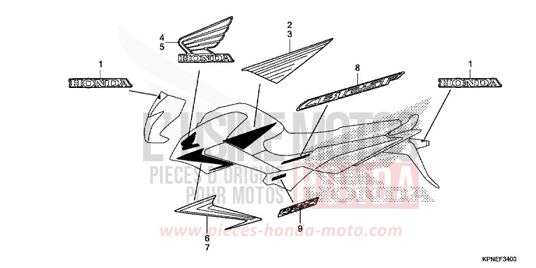 MARKE von CBF125 ONYX BLUE METALLIC (PB327) von 2015