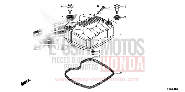 ZYLINDERKOPFDECKEL von CBF125 PEARL SUNBEAM WHITE (NHA66) von 2015