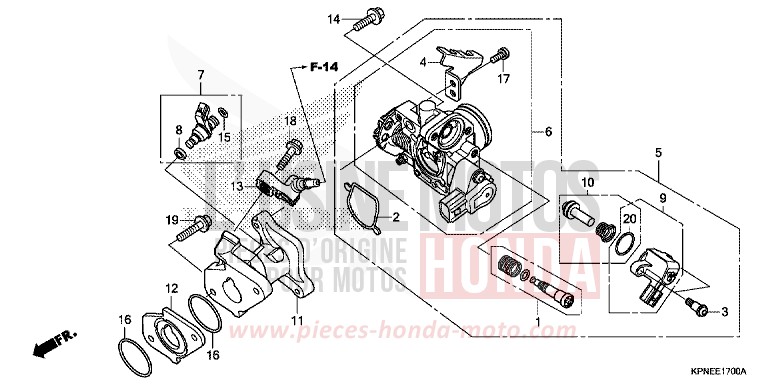 DROSSELKLAPPENGEHAEUSE von CBF125 PEARL SUNBEAM WHITE (NHA66) von 2015