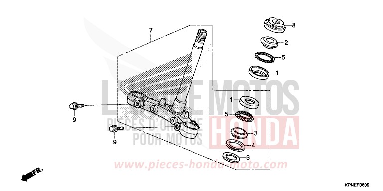 LENKSCHAFT von CBF125 PEARL SUNBEAM WHITE (NHA66) von 2015