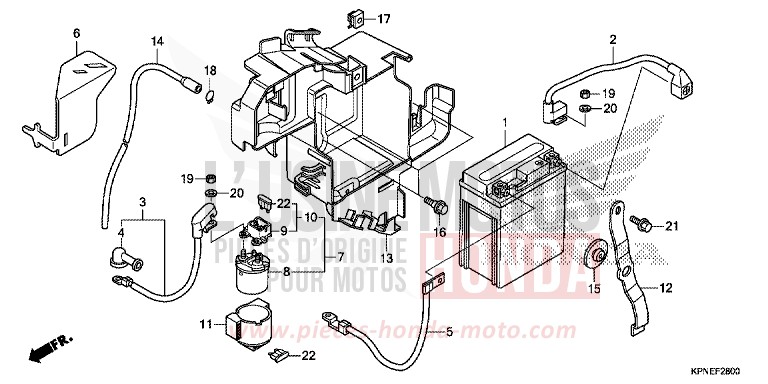 BATTERIE von CBF125 PEARL SUNBEAM WHITE (NHA66) von 2015