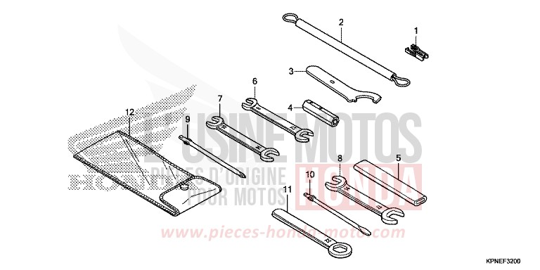 WERKZEUG von CBF125 PEARL SUNBEAM WHITE (NHA66) von 2015