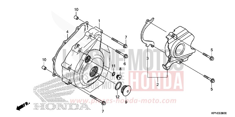 KURBELGEHAEUSEDECKEL, L. von CBF125 PEARL TWINKLE YELLOW (Y202) von 2015