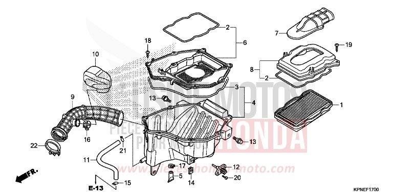 LUFTFILTER von CBF125 CANDY BLAZING RED (R195) von 2017