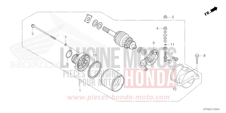 ANLASSER von CBF125 ONYX BLUE METALLIC (PB327) von 2017