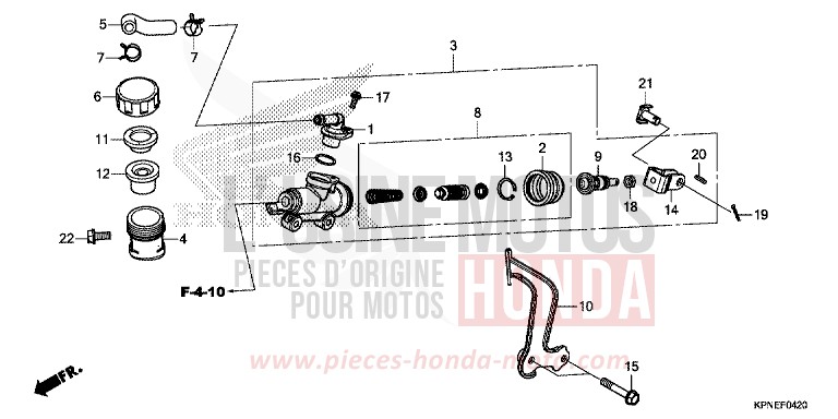 HAUPTBREMSZYLINDER (GLR1251WHH) von CBF125 ONYX BLUE METALLIC (PB327) von 2017