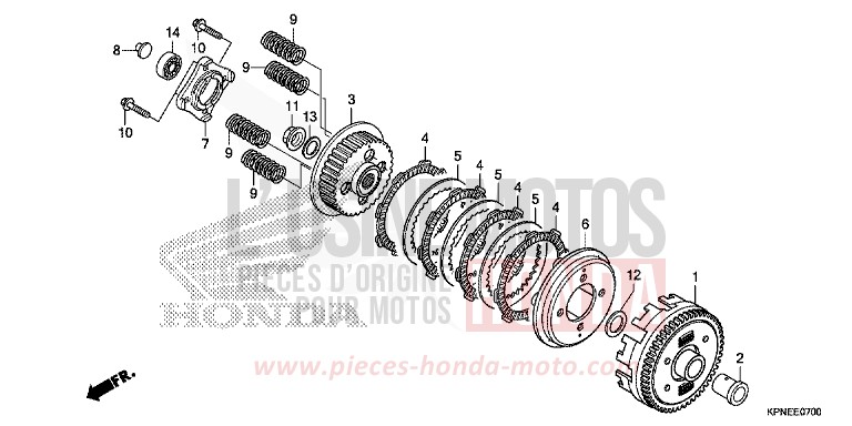KUPPLUNG von CBF125 PEARL SUNBEAM WHITE (NHA66) von 2017