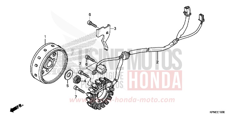 GENERATOR von CBF125 PEARL TWINKLE YELLOW (Y202) von 2017