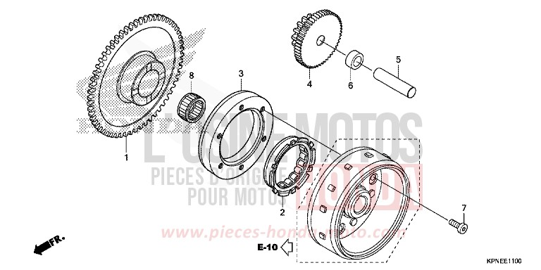 ANLASSERZAHNRAD von CBF125 CANDY BLAZING RED (R195) von 2017