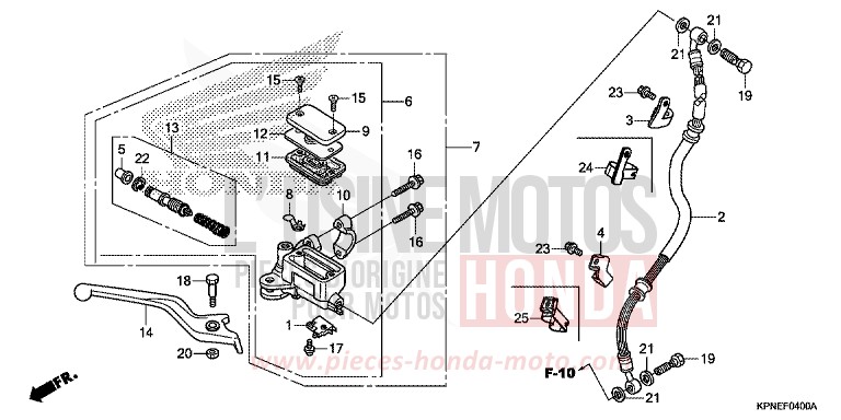 HAUPTBREMSZYLINDER, VORNE ZYLINDER von CBF125 ONYX BLUE METALLIC (PB327) von 2017