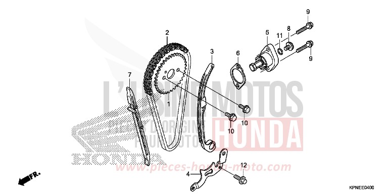 NOCKENWELLENKETTE/SPANNVORRICHTUNG von CBF125 PEARL SUNBEAM WHITE (NHA66) von 2017