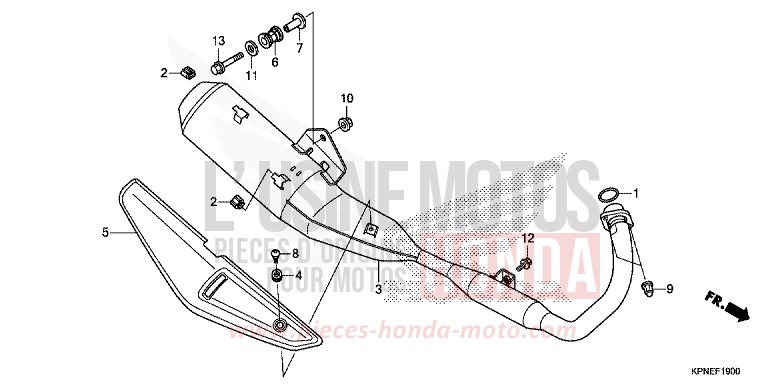 ABGAS-SCHALLDAEMPFER von CBF125 PEARL SUNBEAM WHITE (NHA66) von 2017