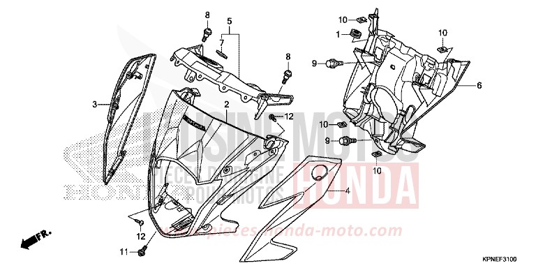 WINDLAUF von CBF125 PEARL SUNBEAM WHITE (NHA66) von 2017
