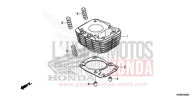 ZYLINDER von CBF125 PEARL TWINKLE YELLOW (Y202) von 2017