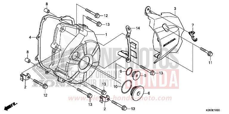 KURBELGEHAEUSEDECKEL, L. von MSX125 PEARL QUEEN BEE YELLOW (Y217) von 2013