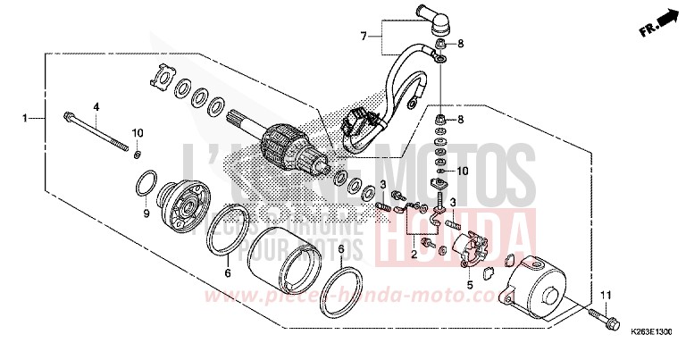 ANLASSER von MSX125 ASTEROID BLACK METALLIC (NHA35) von 2014