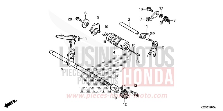 SCHALTTROMMEL von MSX125 ASTEROID BLACK METALLIC (NHA35) von 2014