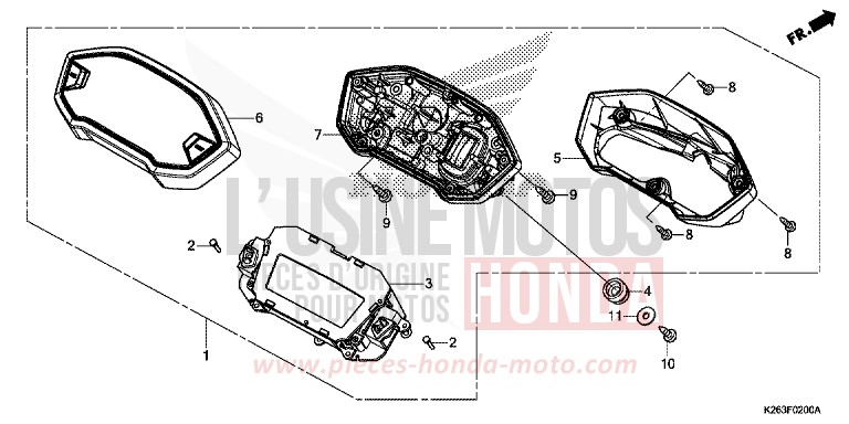 MESSGERAET von MSX125 ASTEROID BLACK METALLIC (NHA35) von 2014