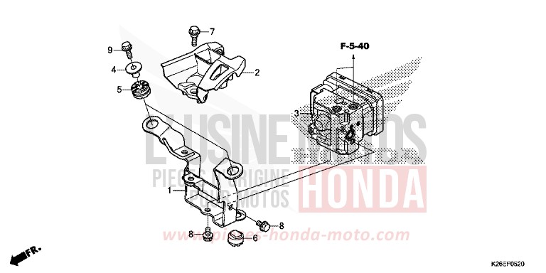 ABS-MODULATOR von MSX125A LEMON ICE YELLOW (Y196) von 2017
