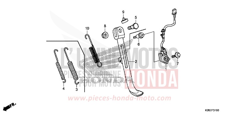 STAENDER von MSX125A LEMON ICE YELLOW (Y196) von 2017