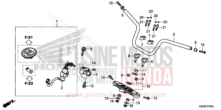 ROHRGRIFF von MSX125 ASTEROID BLACK METALLIC (NHA35) von 2014