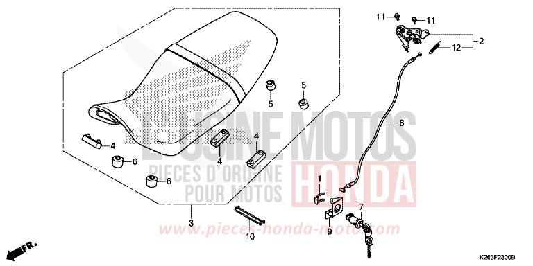 SITZ von MSX125 ASTEROID BLACK METALLIC (NHA35) von 2014